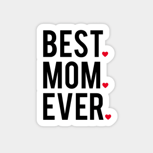 Best mom ever, word art, text design with red hearts Sticker